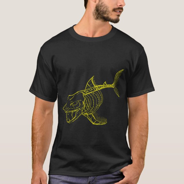 T-shirt Requin Skelly (jaune sans fond) (Devant)