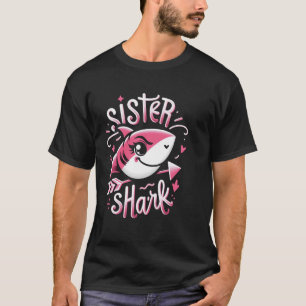 T-shirt Requin Sœur Requin Drôle Famille Associée pour Fem