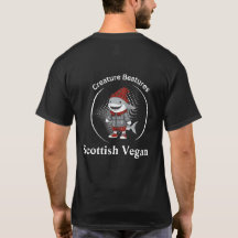requin végan déguisé en tartan écossais