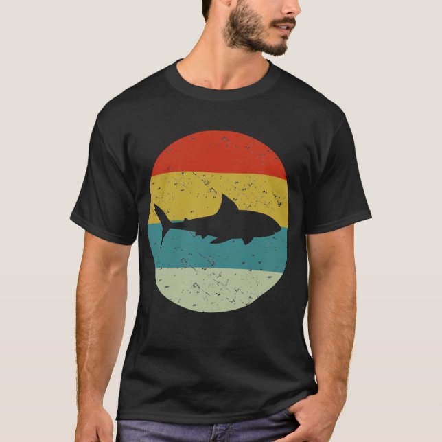 T-shirt requin vintage rétro (Devant)