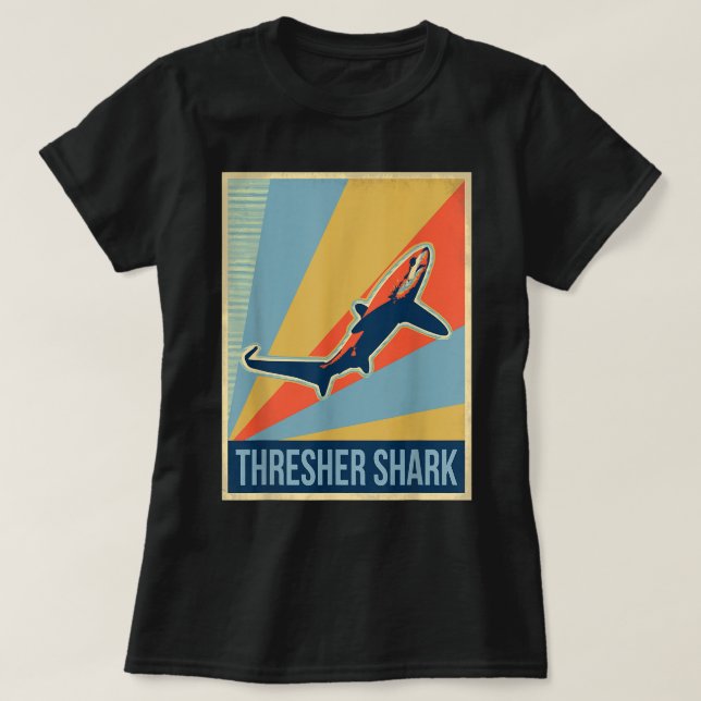 T-shirt Requin vintage Thresher  (Design devant)