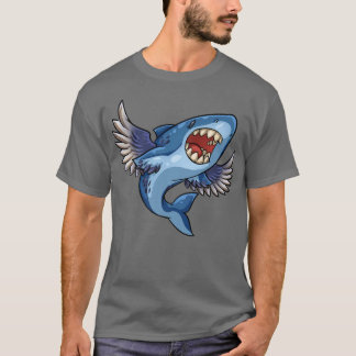 T-shirt Requin volant avec ailes