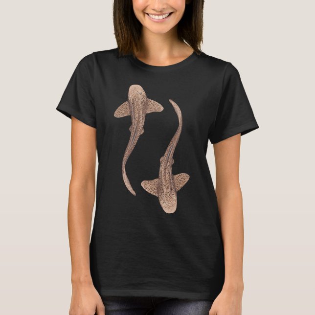 T-shirt REQUIN ZÈBRE/LEOPARD DOUBLE -stegostoma fasciatum  (Devant)
