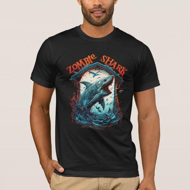 T-shirt requin Zombie (Devant)