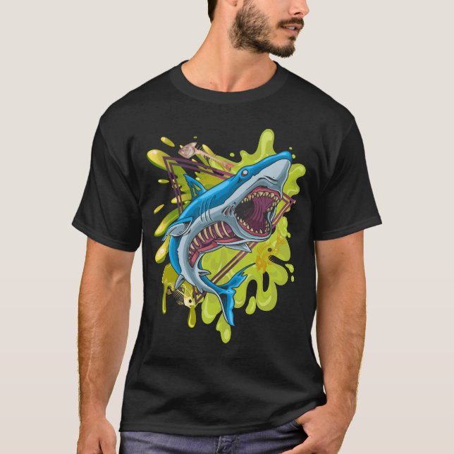 T-shirt Requin zombie (Devant)
