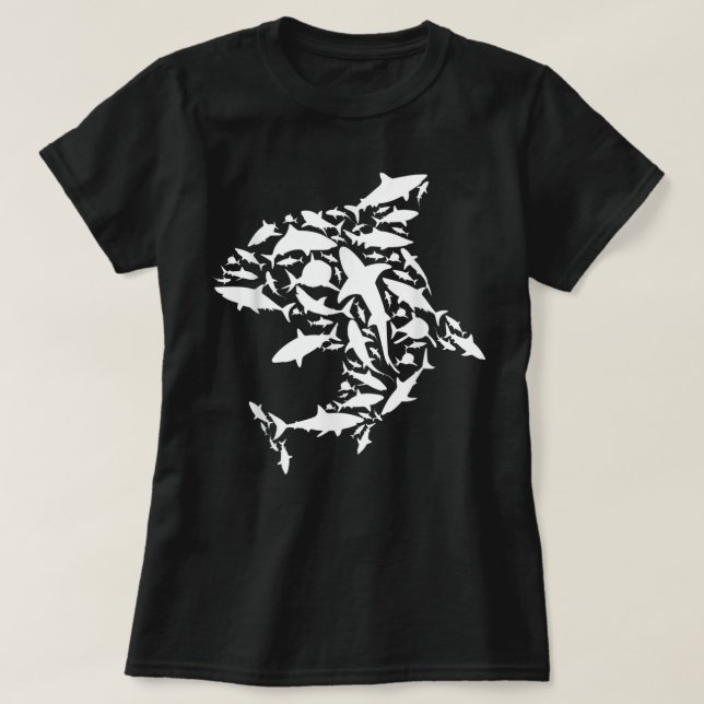 T-shirt Requins blancs - Biologiste marin Amateurs de requ (Design devant)