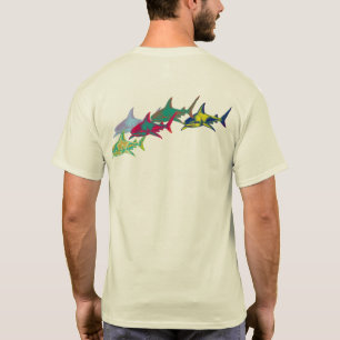 T-shirt requins colorés