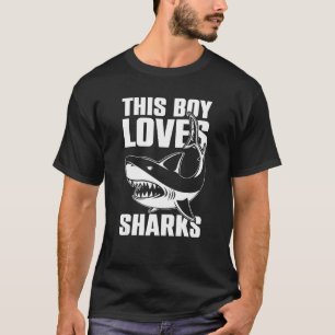 T-shirt Requins Enfants Océan Animal Ce Garçon Aime Les Re