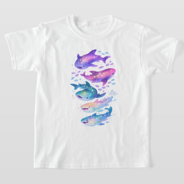 T-Shirt Requins Galaxie Cosmique (Poser)