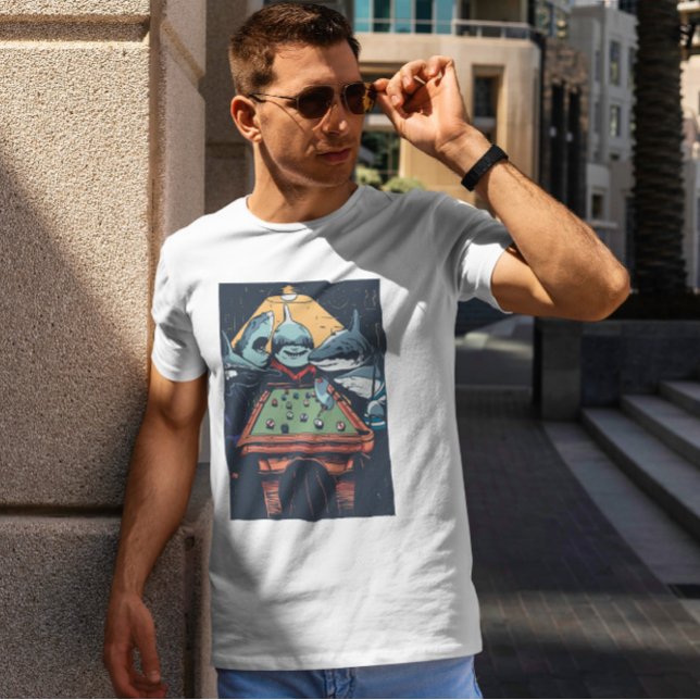 T-shirt Requins Jouant à la piscine (Créateur téléchargé)