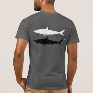 T-shirt requins nageurs noirs et blancs