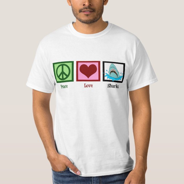 T-shirt Requins Peace Love (Devant)