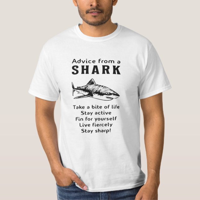 T-shirt Requins Poisson Requin de mer Fin Cool Océan Drôle (Devant)