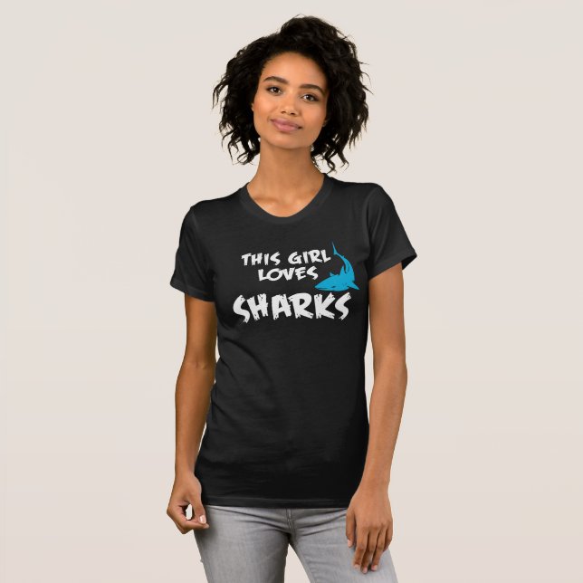 T-shirt requins pour femmes (Devant entier)