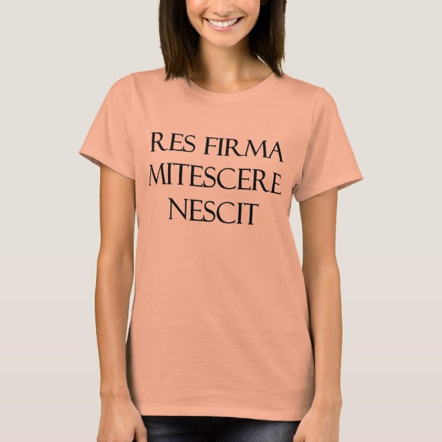 T-shirt Res Firma Mitescere Nescit Ladies Burnout (Devant)