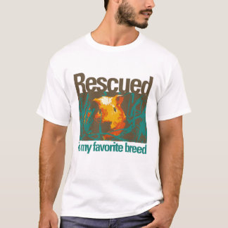 T-shirt Rescued est ma race préférée - cobaye aujourd'hui