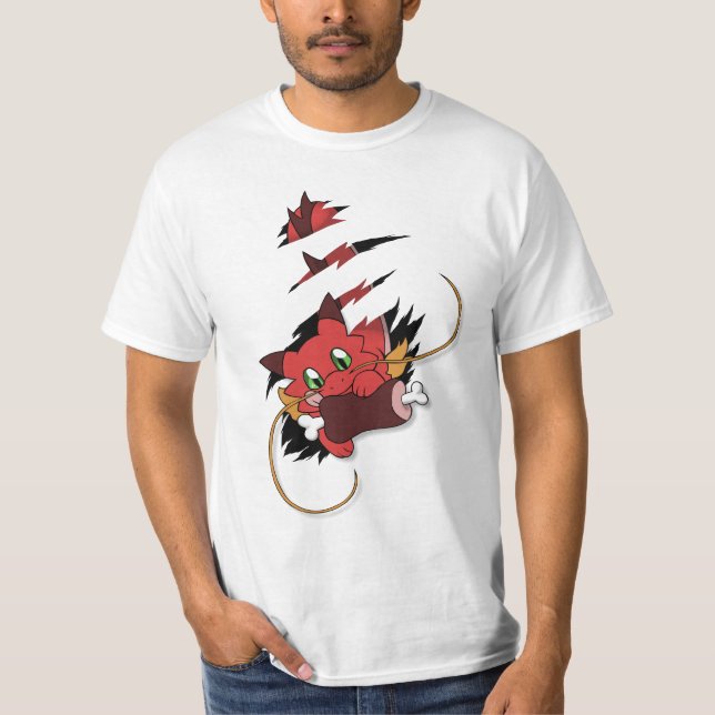T-shirt Réseau Dragon eats meat (Devant)