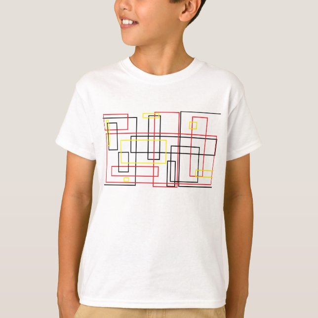 T-Shirt réseau lignes cool (Devant)