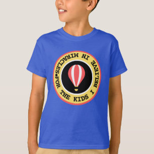 T-shirt Réseau Miracle Enfants Personnalisé Texte Rouge Ja