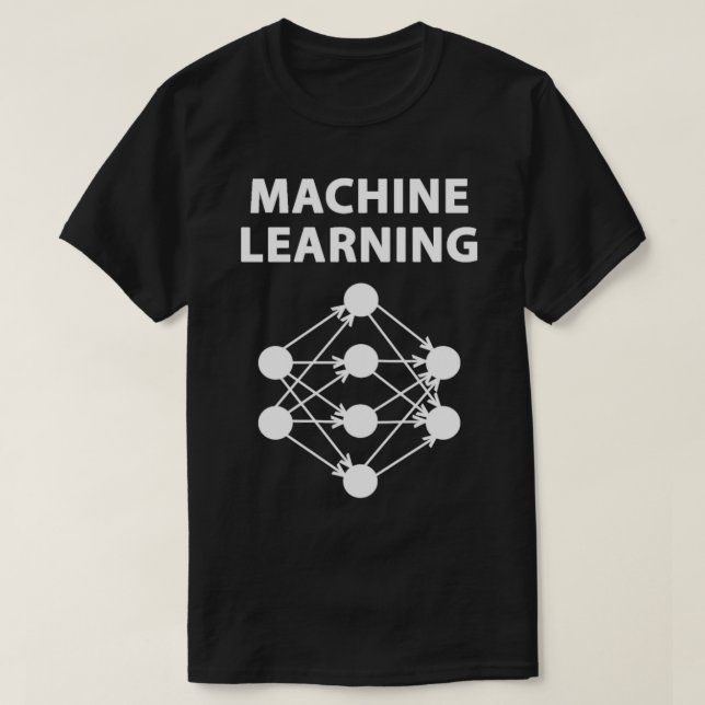T-shirt Réseau neuronal d'apprentissage machine (Design devant)