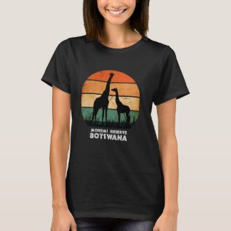 T-shirt Réserve de Moremi, Botswana Safari de girafe Natio