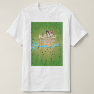 T-shirt Réservoir Blue Mesa, Gunnison, carte du comté de G
