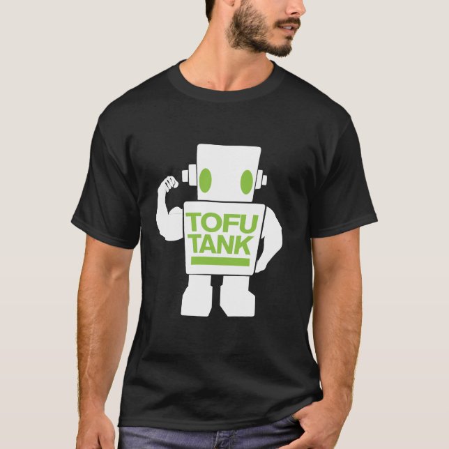 T-shirt Réservoir de tofu l'androïde de végétarien (Devant)