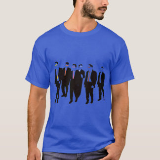 T-shirt Reservoir Dogs with colored ties and glasses vinta