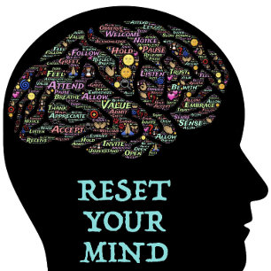 T-shirt Reset Your Mind Inspirational Word Art Design