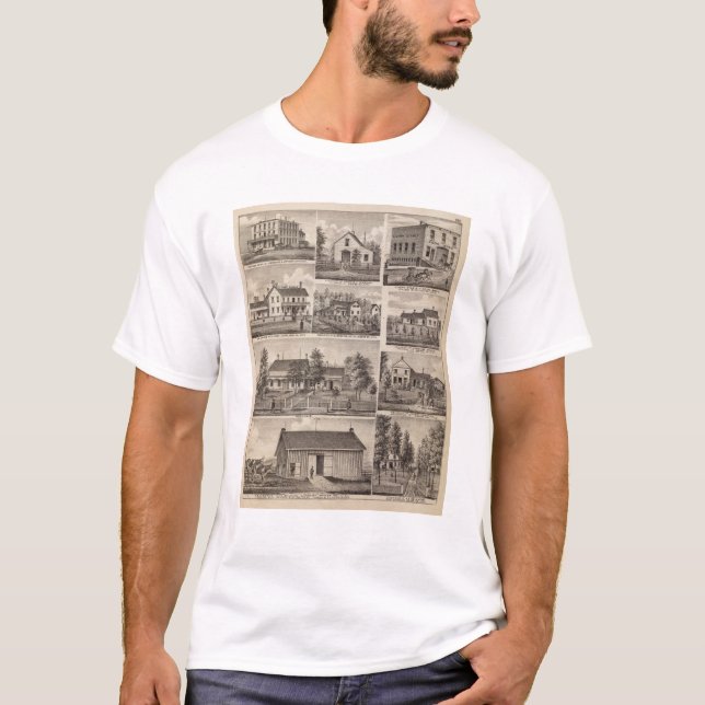 T-shirt Résidences et bâtiments de ferme, Owatonna, (Devant)