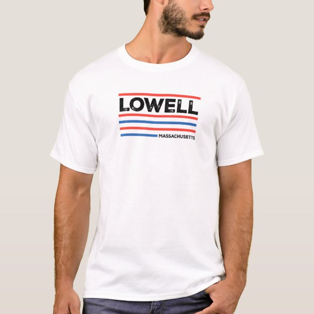 T-shirt Résident de Lowell Massachusetts Ma local Lowellia (Devant)