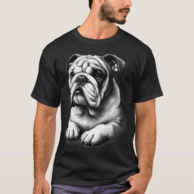 T-shirt Résilience du bouledogue : compagnon fidèle pour l (Devant)