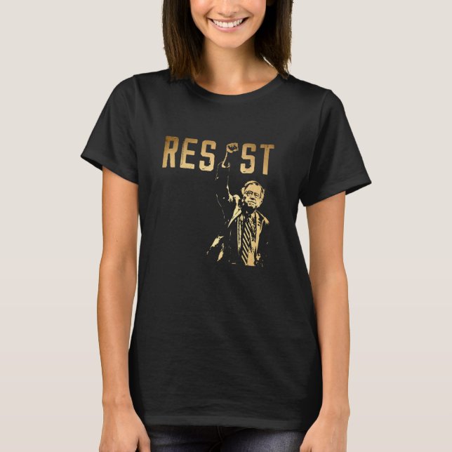 T-shirt RESIST Bernie Sanders Freedom US National Service  (Devant)