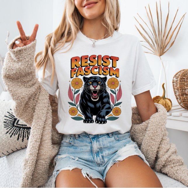 T-shirt RESIST Fascism Panther Anti-Trump Anti-Fascist  (Créateur téléchargé)
