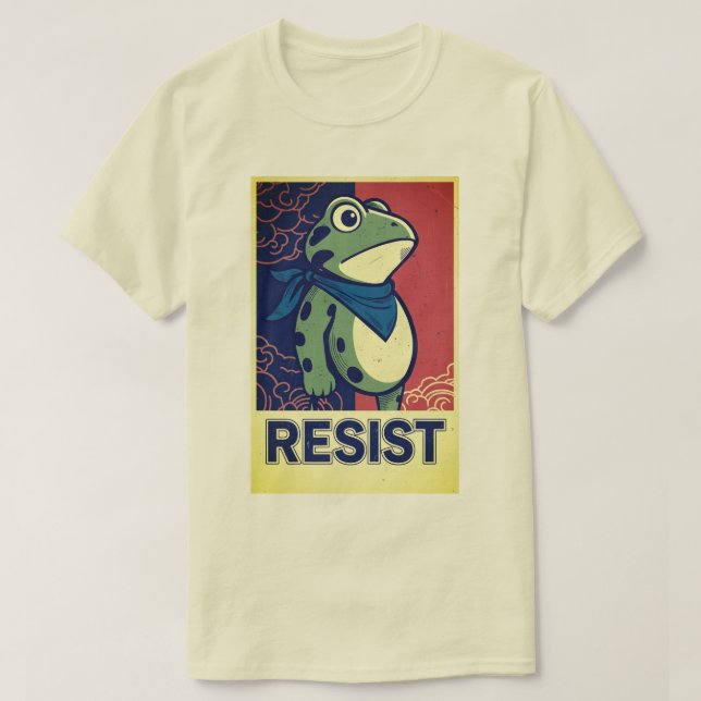 T-shirt Resist Frog Portland Frog Protest (Design devant)