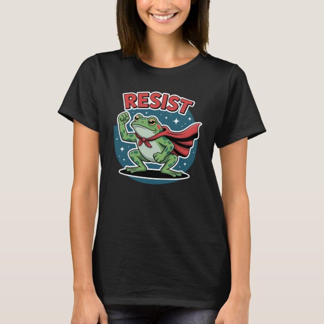 T-shirt Resist Frog Portland Frog Protest for Men Women (Devant)