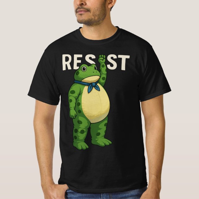 T-shirt Resist Frog Portland Frog Protest for Men Women T- (Devant)