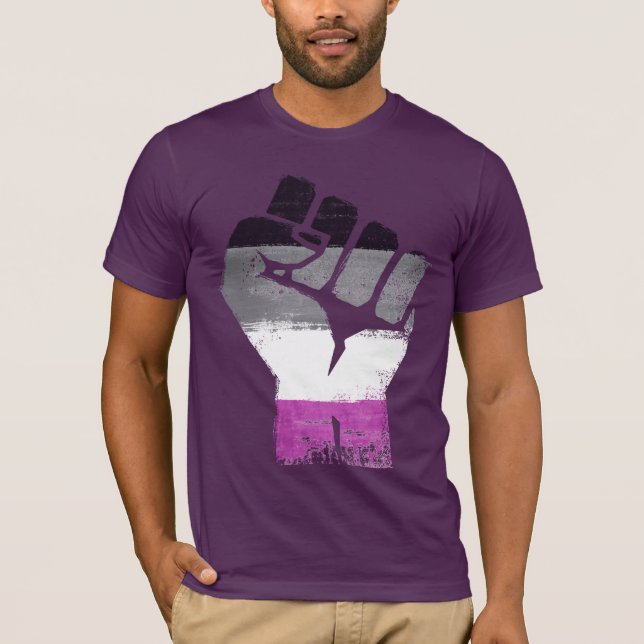 T-shirt Résistance de la fierté asexuée (Devant)