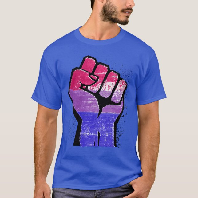 T-shirt Résistance de la fierté bi (Devant)