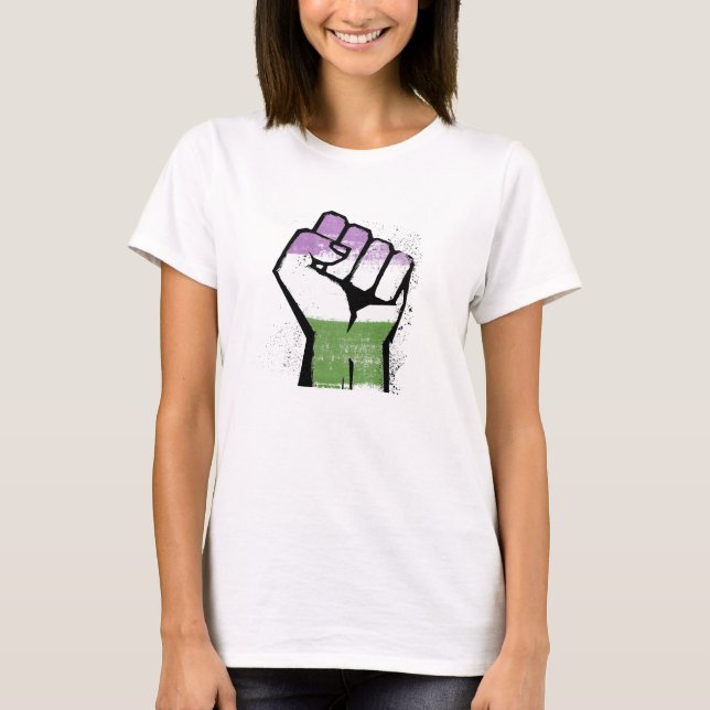 T-SHIRT RÉSISTANCE GENDERQUEER (Devant)