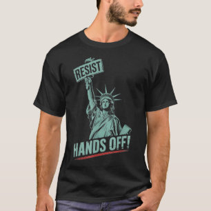 T-shirt Résiste Statue De La Liberté Mains Hors Prot