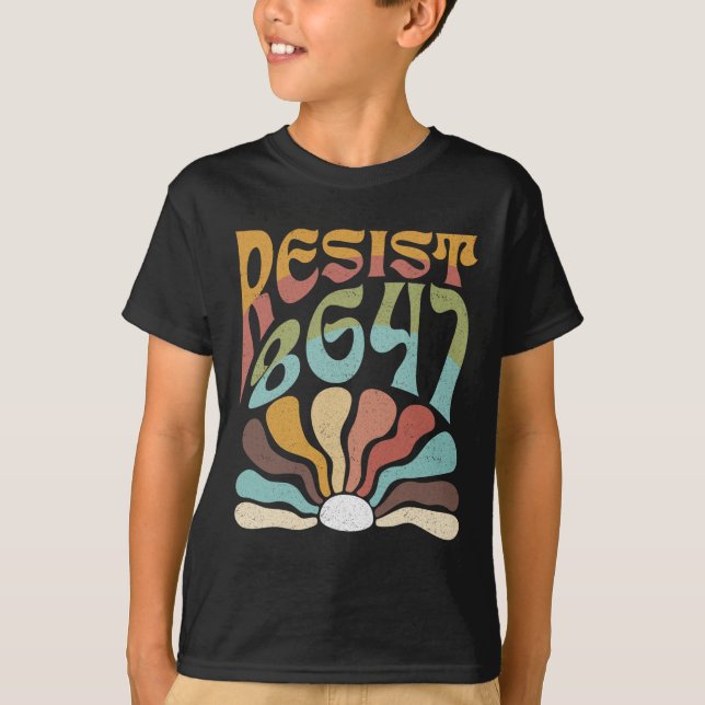 T-shirt Résiste subtilement 8647 Résiste à Trump Protestat (Devant)