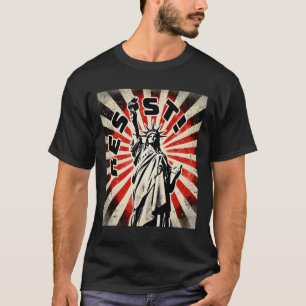 T-shirt Résister À La Statue De La Liberté Résister À L'Ac