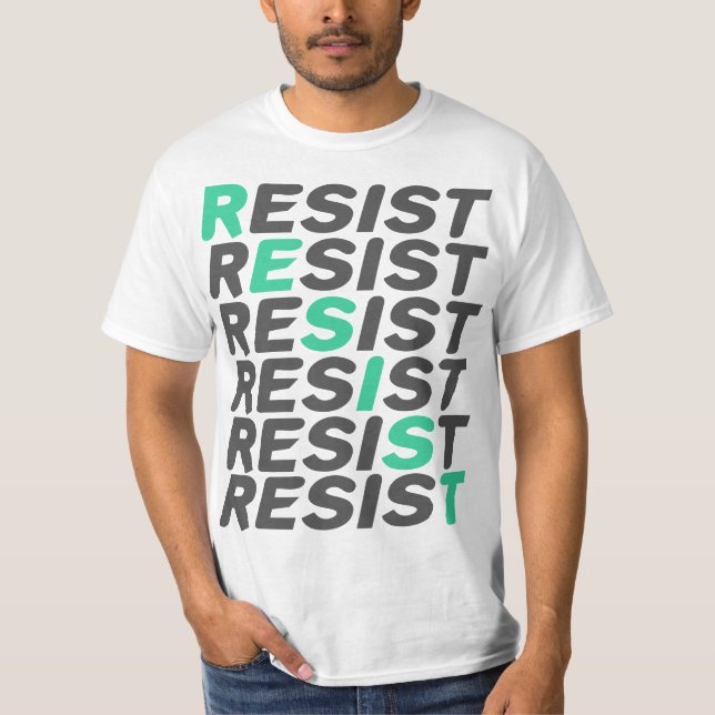 T-shirt Résister à l'anti-Trump (Devant)