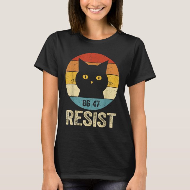 T-shirt Résister Anti Trump Tee Retro Résister Anti Trump  (Devant)