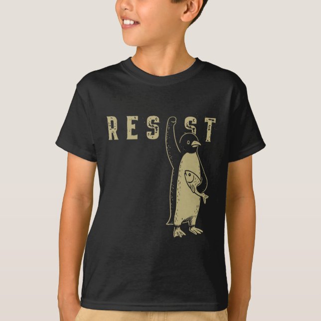 T-shirt Résister au pingouin 3 (Devant)