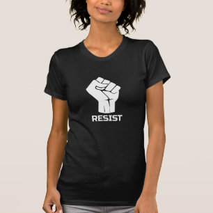 T-shirt Résister avec le poing - en blanc