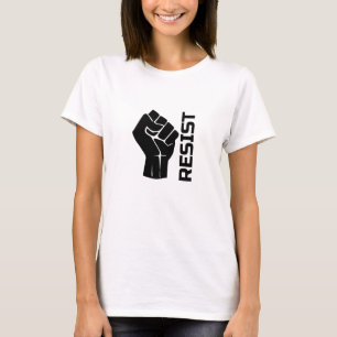 T-shirt Résister avec le poing - en noir 0002
