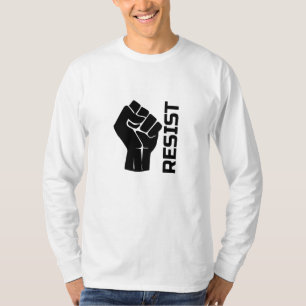 T-shirt Résister avec le poing - en noir 0002