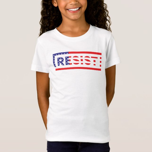 T-Shirt RÉSISTER| Drapeau des États-Unis (Devant)